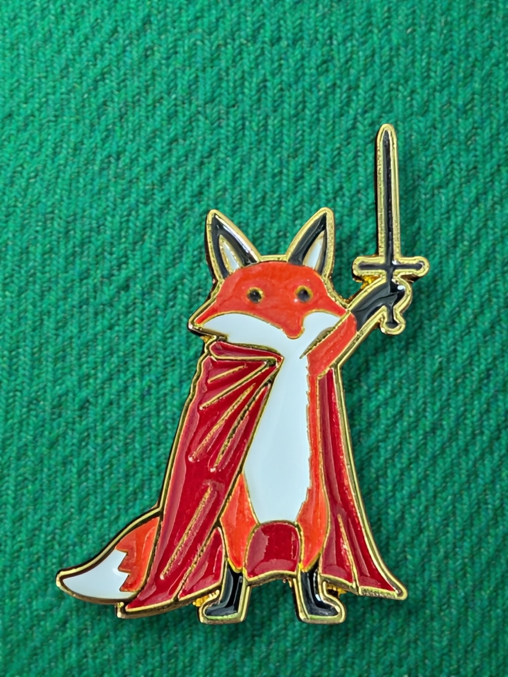 Enamel Fox Knight Pin